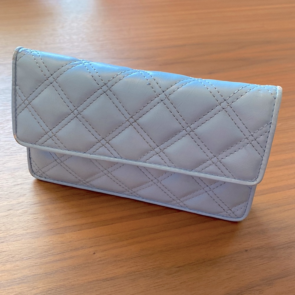 Marc by Marc Jacobs light blue quilted leather clutch